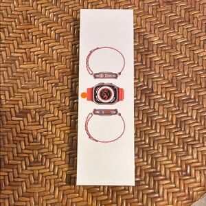 Smartwatch with Orange and Silver Accents